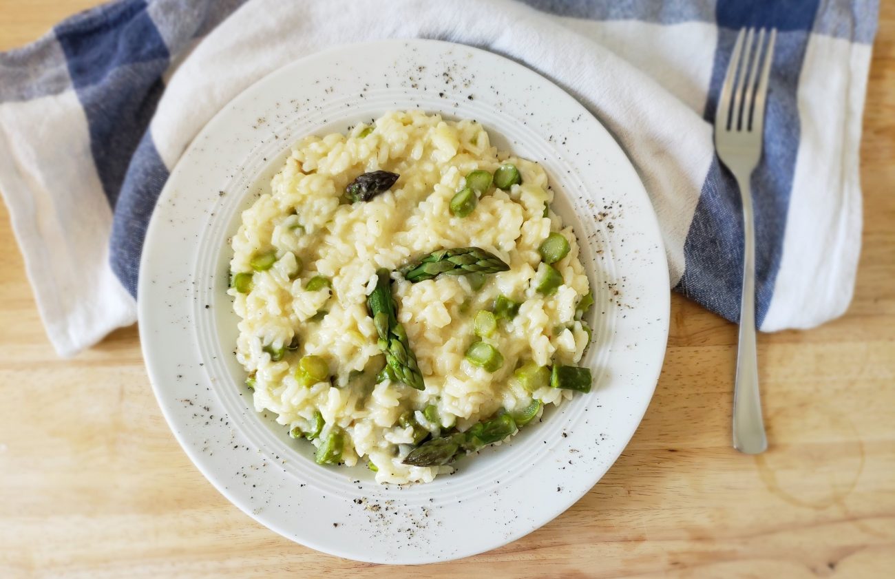 Risotto mit grünem Spargel