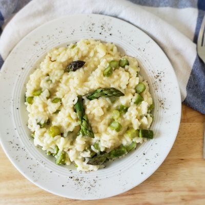 Risotto mit grünem Spargel