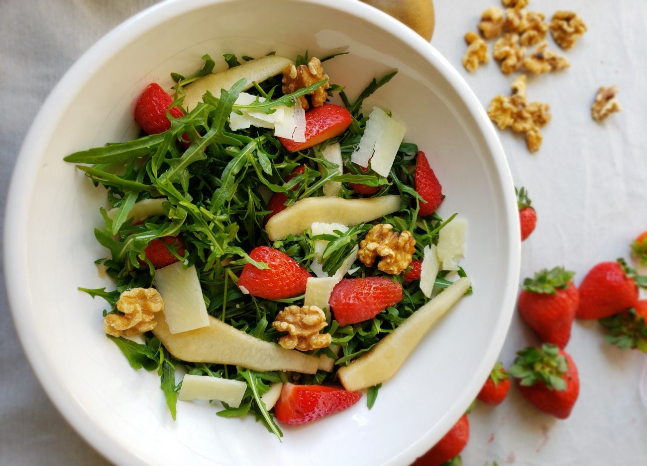 Erdbeer-Rucola-Salat