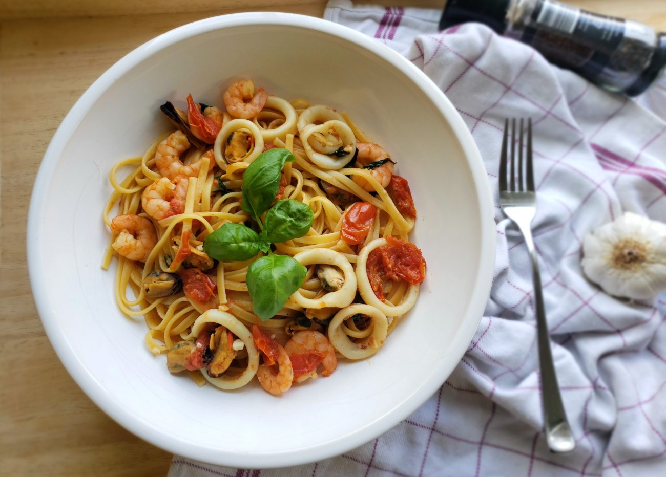 Linguine mit Meeresfrüchten