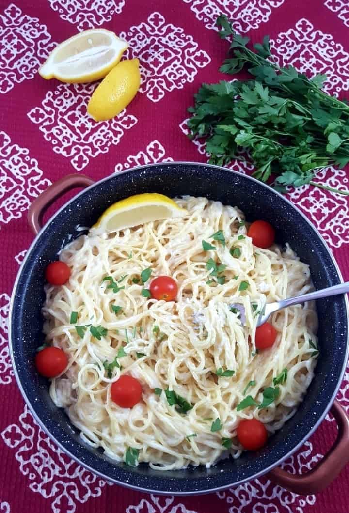 One Pot Spaghetti in Sahne-Soße