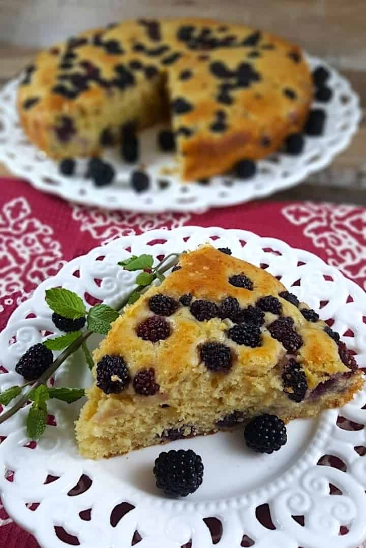 Ricotta – Kuchen mit Brombeeren