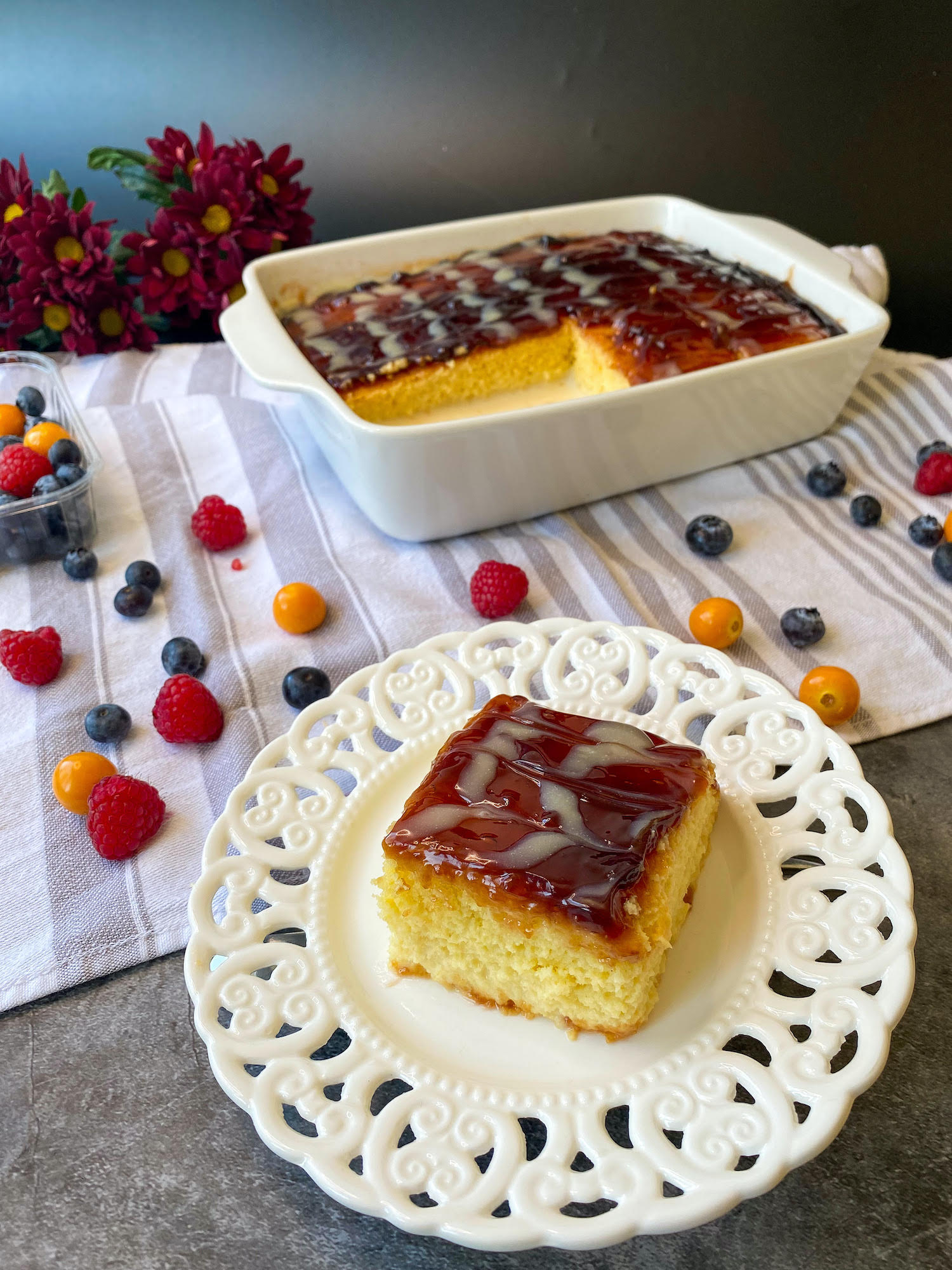 Milchkuchen mit Karamellsoße (Trilece) | Chefköchin